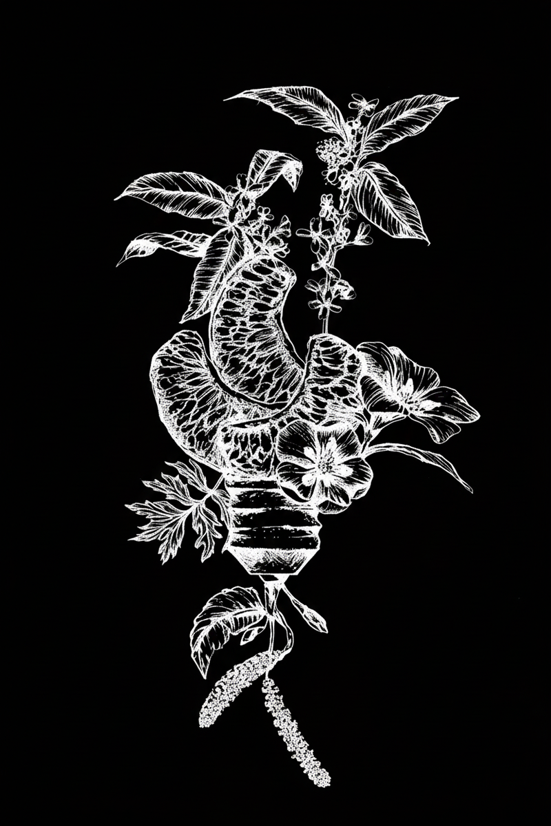 Ilustración Palindrome III de Santi Burgas - Rodrigo Flores Rox