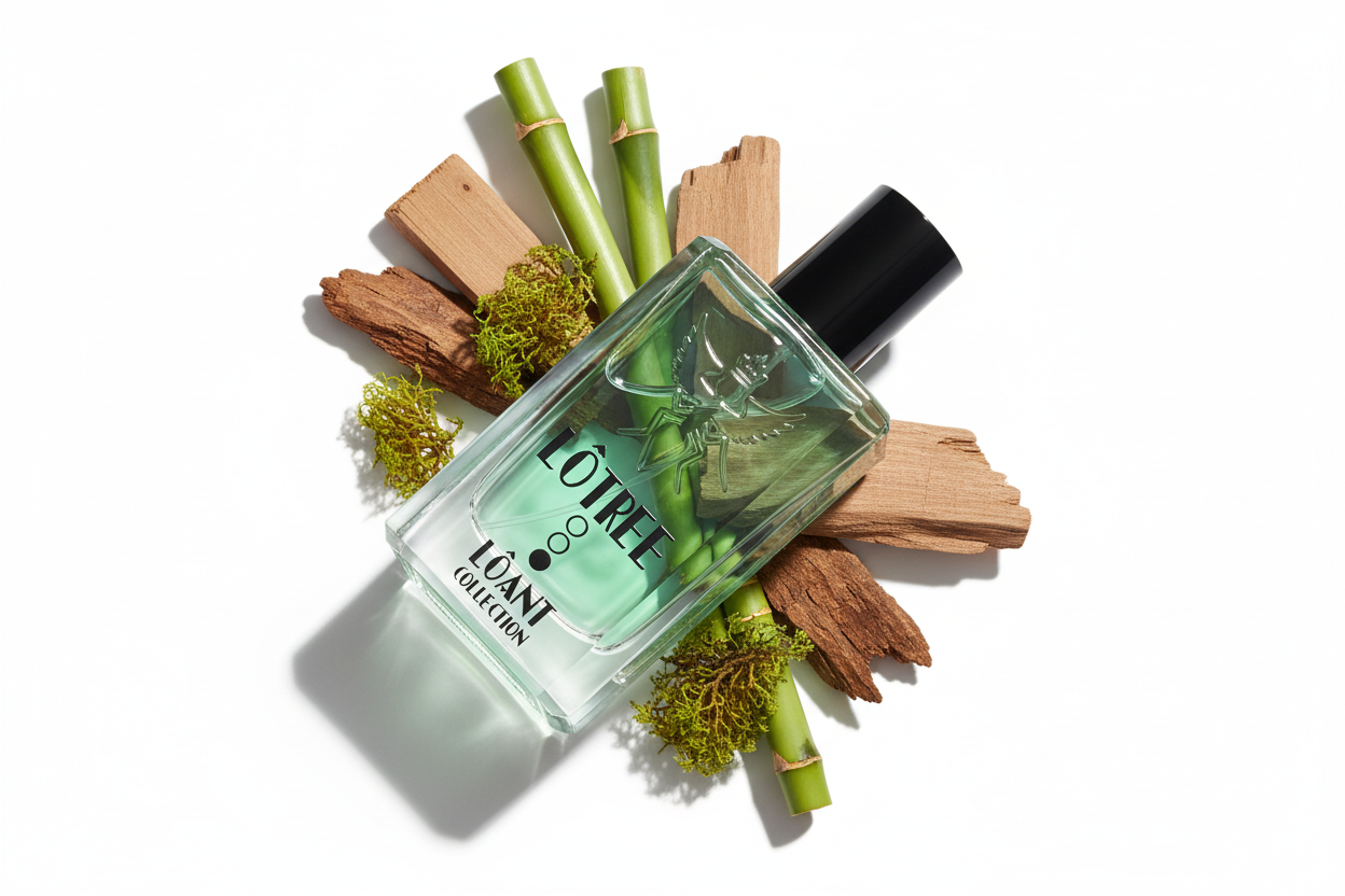 Botella Lôtree de Santi Burgas. Loant Collection perfumes