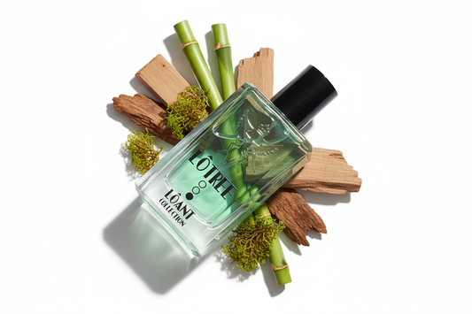 Botella Lôtree de Santi Burgas. Loant Collection perfumes